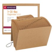 Smead 70168 Expanding File, Daily (1-31), 31 Pockets, Flap and Cord Closure, 12